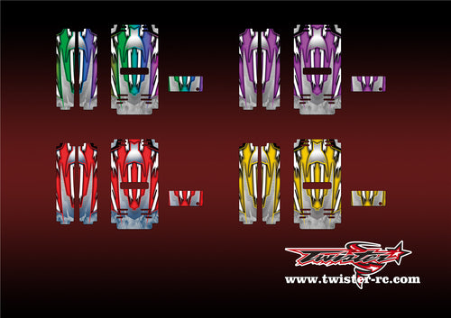 TR-MB-MA8 Mugen Off Road Starter Box Metallic/Optical White Pattern Wrap ( Type A8 ) 4colors