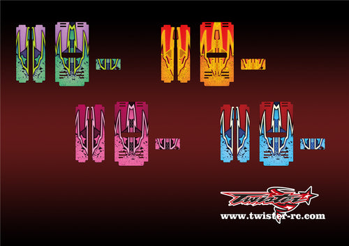 TR-MB-MA9 Mugen Off Road Starter Box Metallic/Optical White Pattern Wrap ( Type A9 ) 4 colors
