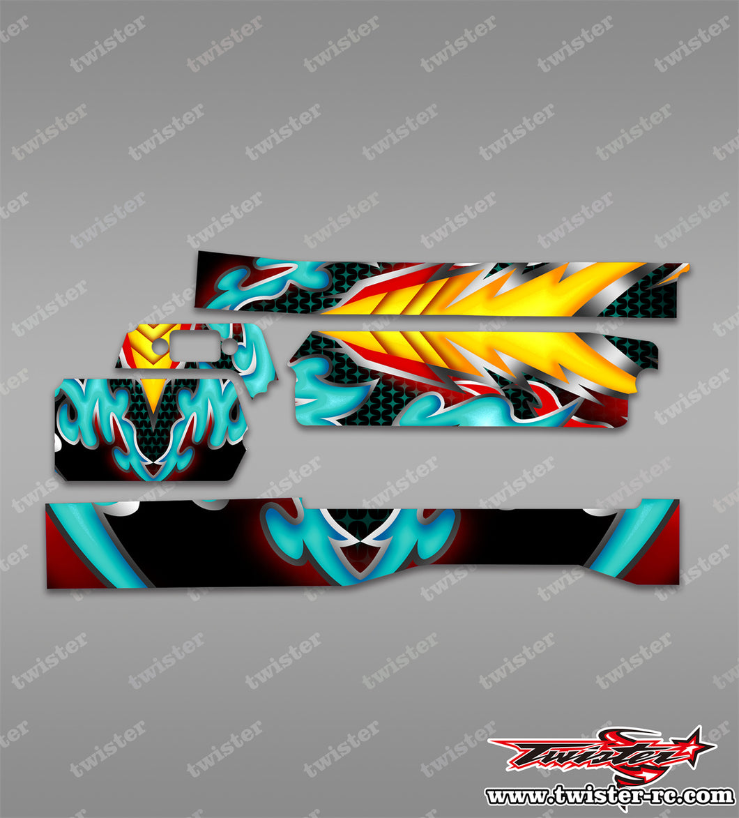 TR-MBX8-MA20   Mugen MBX8 Radio Box Metallic/Optical White Pattern Wrap ( Type A20 ) 4 colors