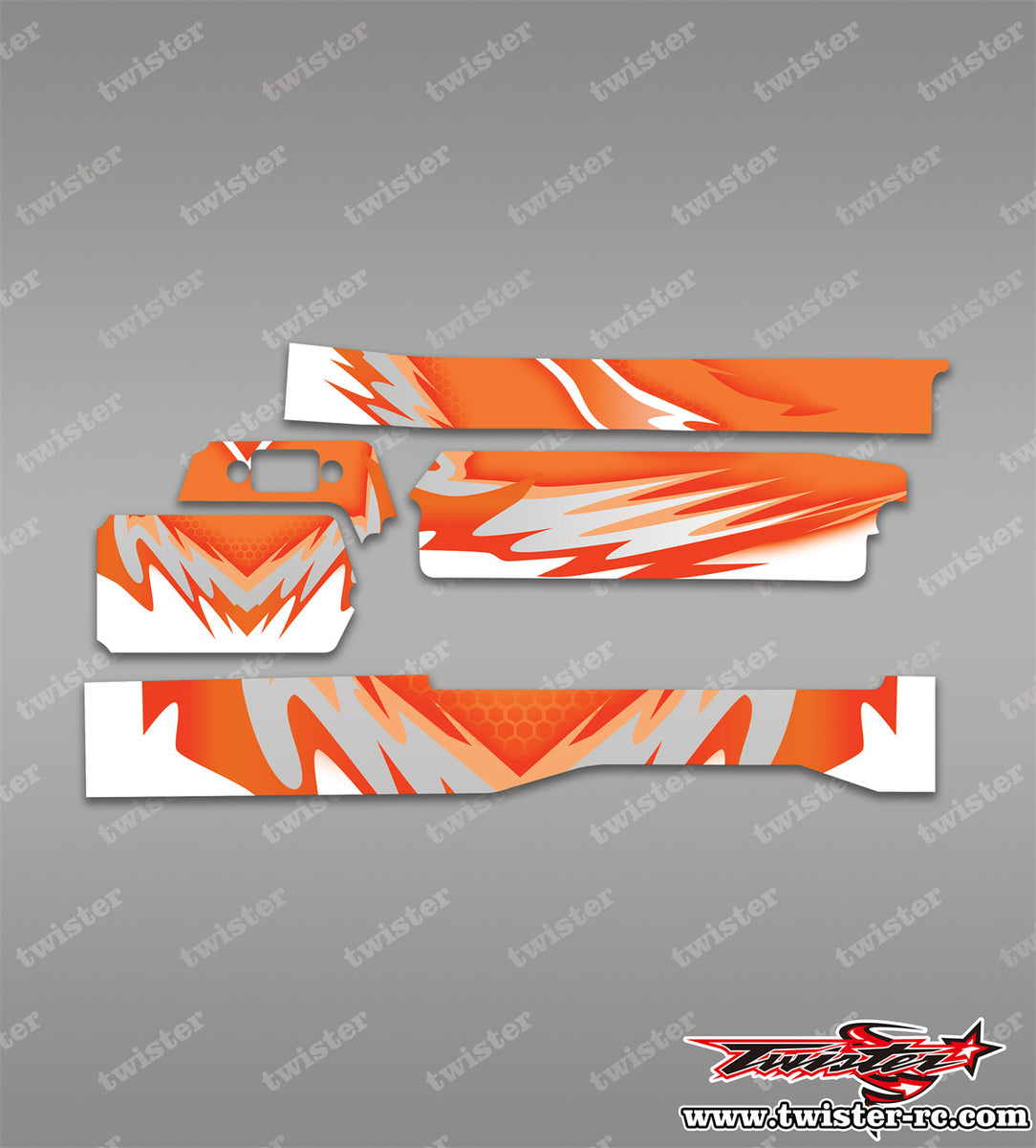 TR-MBX8-MA5 Mugen MBX8 Radio Box Metallic/Optical White Pattern Wrap ...