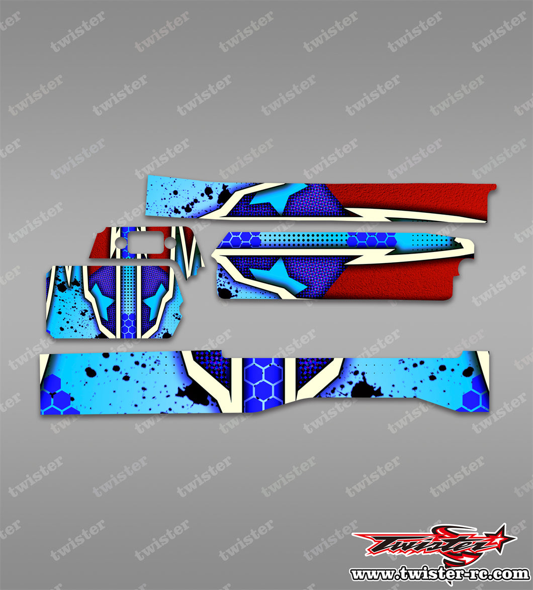 TR-MBX8R-MA9   Mugen MBX8R Radio Box Metallic/Optical White Pattern Wrap ( Type A9 )4 colors