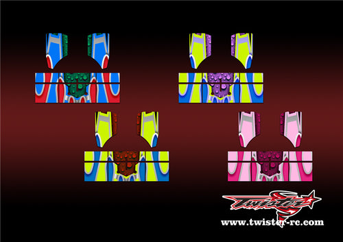 TR-NBW-MA10 Tekno NB48 2.0 Wing Metallic/Optical White Pattern Wrap ( Type A10 ) 4 Colors
