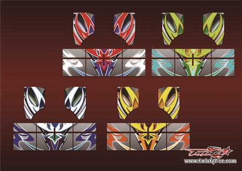 TR-NBW-MA12 Tekno NB48 2.0 Wing Metallic/Optical White Pattern Wrap ( Type A12 )4 Colors