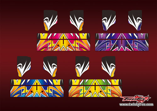 TR-NBW-MA15 Tekno NB48 2.0 Wing Metallic/Optical White Pattern Wrap ( Type A15)4 Colors