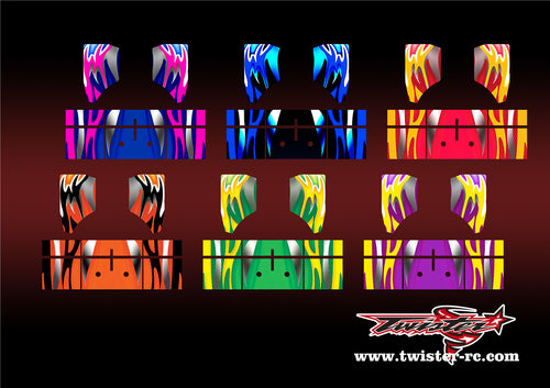 TR-NBW-MA1  Tekno NB48 2.0 Wing Metallic/Optical White Pattern Wrap ( Type A1 )6 colors