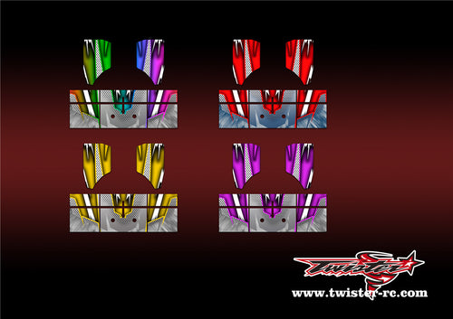 TR-NBW-MA8 Tekno NB48 2.0 Wing Metallic/Optical White Pattern Wrap ( Type A8 ) 4colors