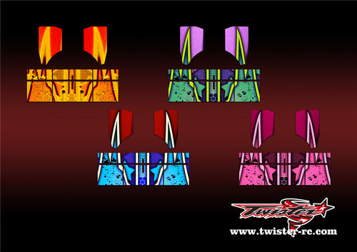 TR-NBW-MA9 Tekno NB48 2.0 Wing Metallic/Optical White Pattern Wrap ( Type A9 ) 4 colors