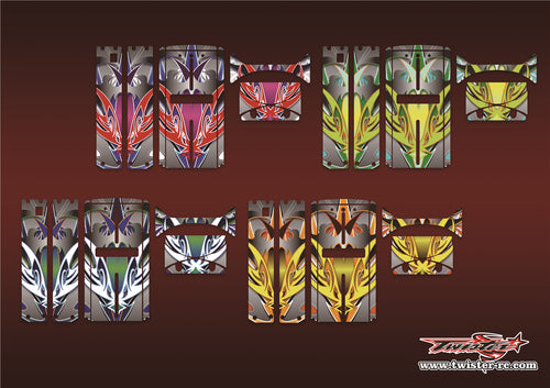 TR-QW-MA12 Q-World Starter Box Metallic/Optical White Pattern Wrap ( Type A12 )4 Colors