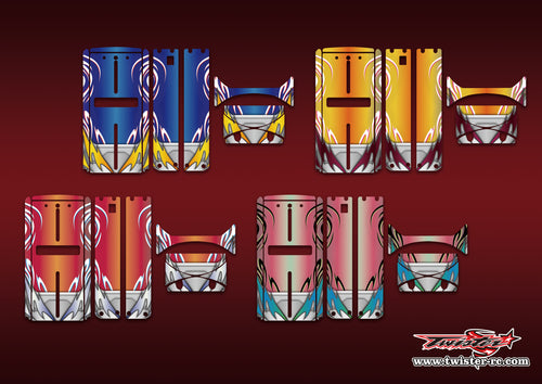 TR-QW-MA14 Q-World Starter Box Metallic/Optical White Pattern Wrap ( Type A14 )4 Colors