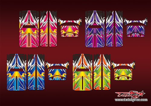 TR-QW-MA15 Q-World Starter Box Metallic/Optical White Pattern Wrap ( Type A15)4 Colors