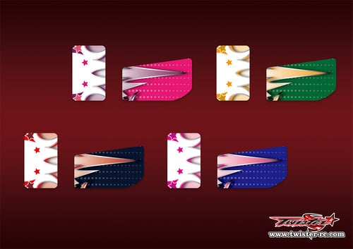 TR-RBMP9-MA13 Kyosho MP9 /MP10 radio box Metallic/Optical White Pattern Wrap ( Type A13 )4 Colors