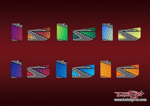 TR-RBMP9-MA3 Kyosho MP9 /MP10 radio box Metallic/Optical White Pattern Wrap ( Type A3 ) 6 colors