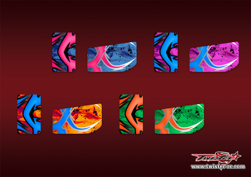 TR-RBMP9-MA7 Kyosho MP9 /MP10 radio box Metallic/Optical White Pattern Wrap ( Type A7 )4Colors