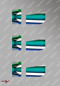 TR-RBMP9-MA8 Kyosho MP9 /MP10 radio box Metallic/Optical White Pattern Wrap ( Type A8 ) 4colors