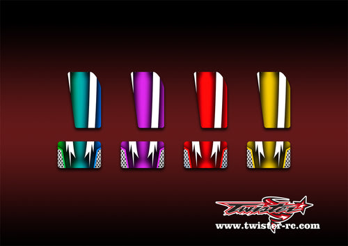 TR-RBMP9-MA8 Kyosho MP9 /MP10 radio box Metallic/Optical White Pattern Wrap ( Type A8 ) 4colors
