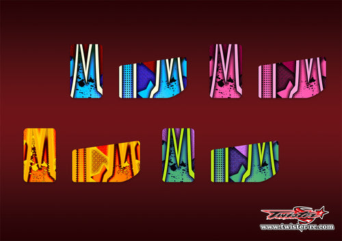 TR-RBMP9-MA9 Kyosho MP9 /MP10 radio box Metallic/Optical White Pattern Wrap ( Type A9 ) 4 colors