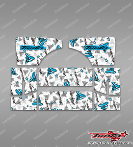 TR-RC8B4W-MT2 Team Associated RC8 B4 Wing Optical White Pattern Wrap ( Type MT2 )4 Colors