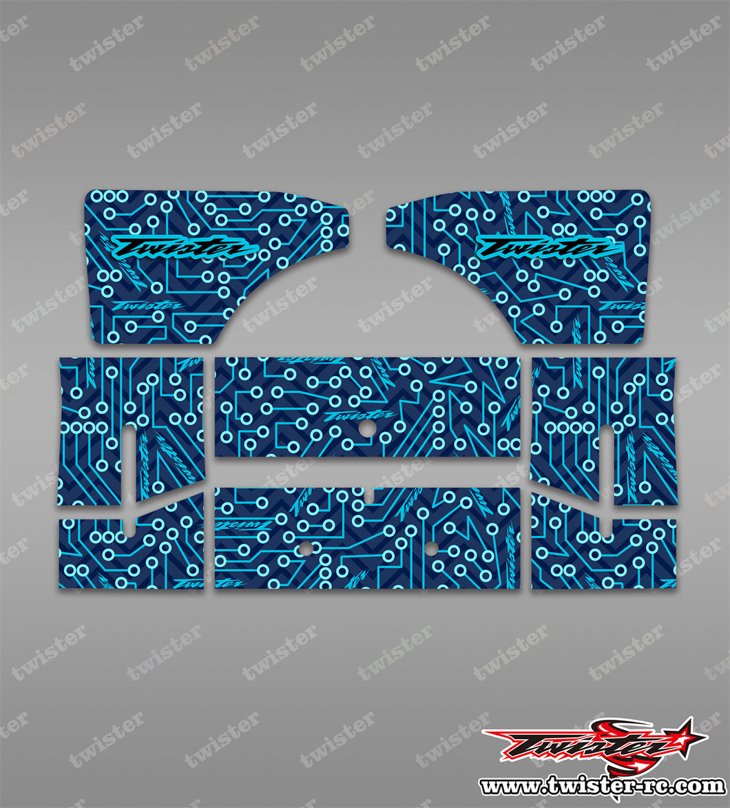 TR-RC8B4W-MT4 Team Associated RC8 B4 Wing Optical White Pattern Wrap ( Type MT4 ) 4 Colors