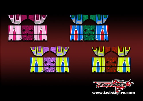 TR-S8W-MA10 Serpent SRX8 Wing Metallic/Optical White Pattern Wrap ( Type A10 ) 4 Colors