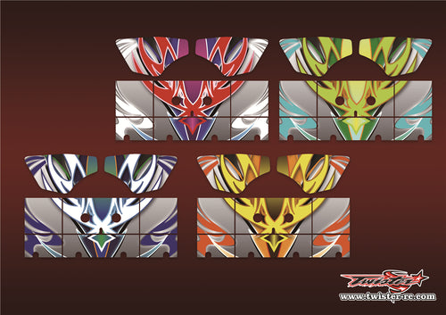 TR-S8W-MA12 Serpent SRX8 Wing Metallic/Optical White Pattern Wrap ( Type A12 )4 Colors