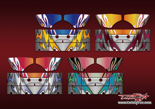 TR-S8W-MA14 Serpent SRX8 Wing Metallic/Optical White Pattern Wrap ( Type A14 )4 Colors