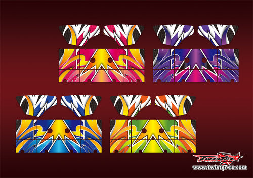 TR-S8W-MA15 Serpent SRX8 Wing Metallic/Optical White Pattern Wrap ( Type A15)4 Colors