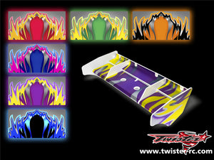 TR-S8W-MA1  Serpent SRX8 Wing Metallic/Optical White Pattern Wrap ( Type A1 ) 6 colors