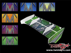 TR-S8W-MA3 Serpent SRX8 Wing Metallic/Optical White Pattern Wrap ( Type A3 ) 6 colors