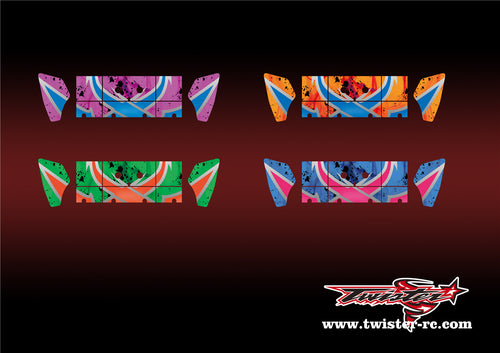 TR-S8W-MA7 Serpent SRX8 Wing Metallic/Optical White Pattern Wrap ( Type A7 )4Colors