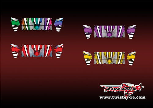 TR-S8W-MA8 Serpent SRX8 Wing Metallic/Optical White Pattern Wrap ( Type A8 ) 4colors