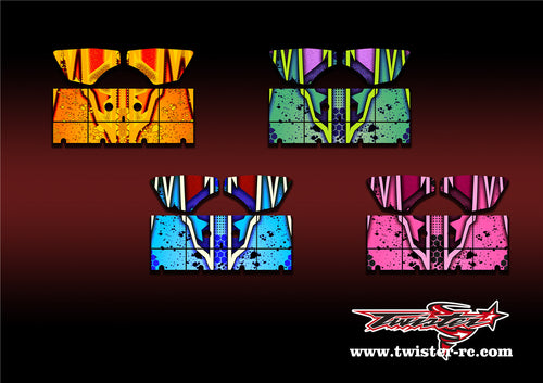 TR-S8W-MA9 Serpent SRX8 Wing Metallic/Optical White Pattern Wrap ( Type A9 )  4 colors