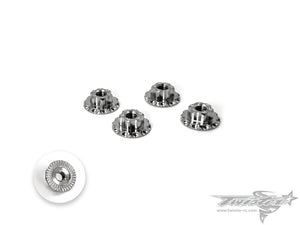 TR-T-OP34 64 Titanium Light Weight  large-contact Serrated M4 Wheel Nuts ( 4pcs. )