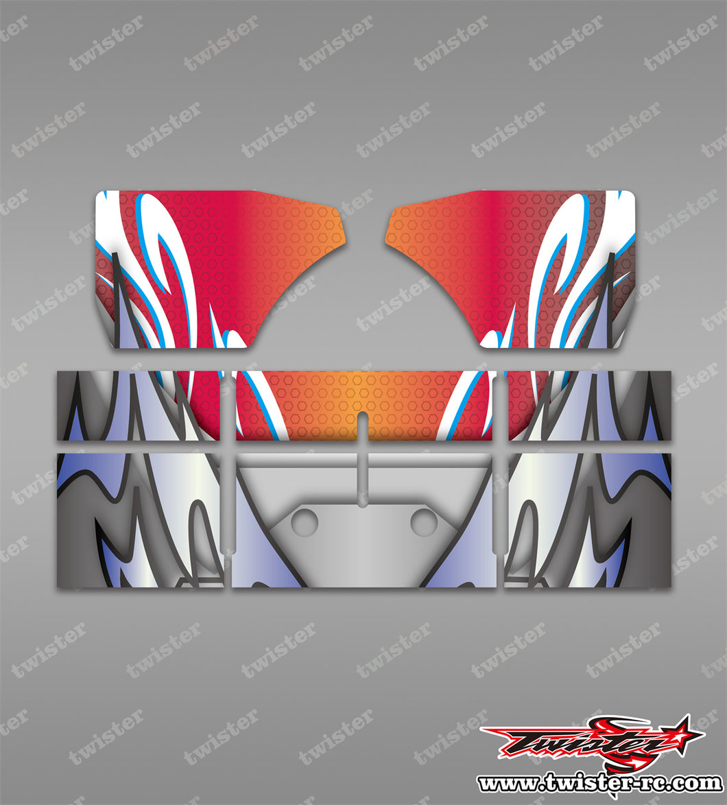 TR-T2.1W-MA14 TEKNO NB48 2.1 Wing Metallic/Optical White Pattern Wrap ( Type A14 )4 Colors