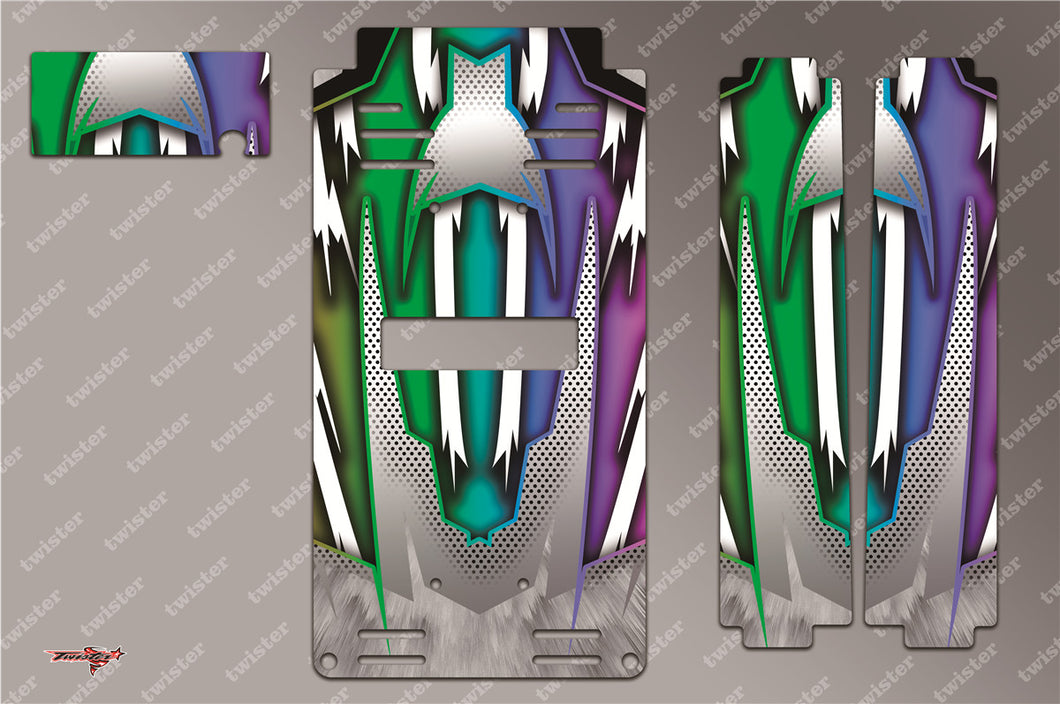 TR-TB-MA8 T-Work's Off Road Starter Box Metallic/Optical White Pattern Wrap ( Type A8 ) 4colors