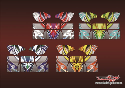 TR-TCW-MA12 Team C Wing Metallic/Optical White Pattern Wrap ( Type A12 )4 Colors