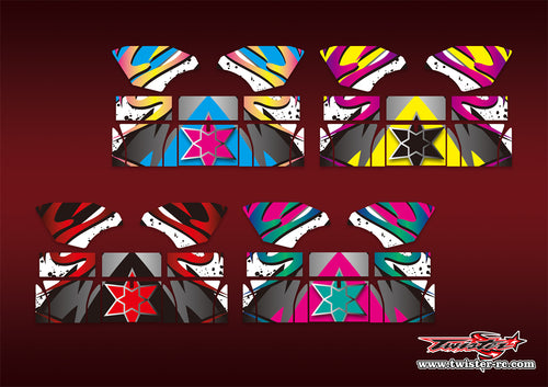 TR-TCW-MA16 Team C Wing Metallic/Optical White Pattern Wrap ( Type A16)4 Colors
