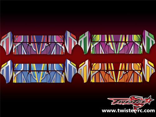 TR-TCW-MA4 Team C Wing Metallic/Optical White Pattern Wrap ( Type A4 ) 4color