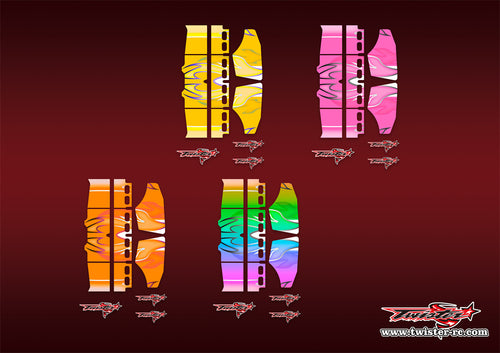 TR-TW-MA11 T-WORK'S Airflow Buggy Wing Metallic/Optical White Pattern Wrap ( Type A11 ) 4 colors