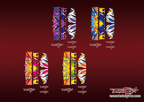 TR-TW-MA15 T-Works Wing Metallic/Optical White Pattern Wrap ( Type A15)4 Colors