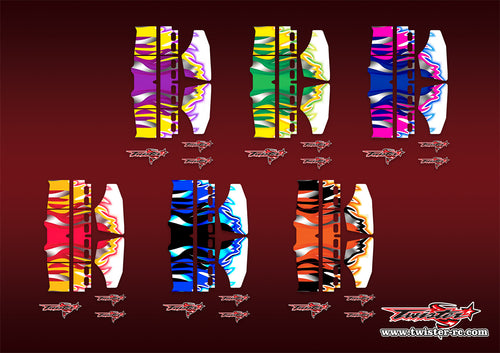 TR-TW-MA1 T-WORK'S Airflow Buggy Wing Metallic/Optical White Pattern Wrap ( Type A1 ) 6 colors