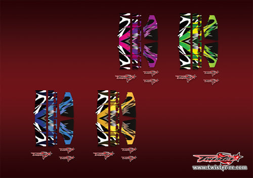 TR-TW-MA2 T-WORK'S Airflow Buggy Wing Metallic/Optical White Pattern Wrap ( Type A2 ) 4 colors