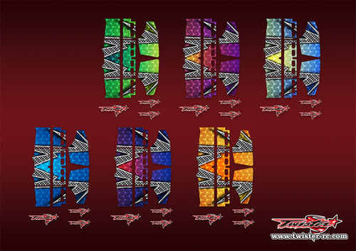 TR-TW-MA3 T-WORK'S Airflow Buggy Wing Metallic/Optical White Pattern Wrap ( Type A3 ) 6 colors