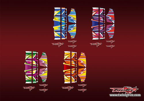 TR-TW-MA4 T-WORK'S Airflow Buggy Wing Metallic/Optical White Pattern Wrap ( Type A4 ) 4 colors