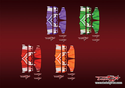TR-TW-MA5 T-WORK'S Airflow Buggy Wing Metallic/Optical White Pattern Wrap ( Type A5 ) 4 colors