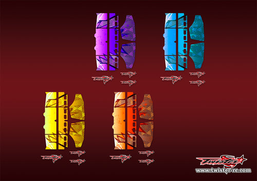 TR-TW-MA6 T-WORK'S Airflow Buggy Wing Metallic/Optical White Pattern Wrap ( Type A6 ) 4 colors