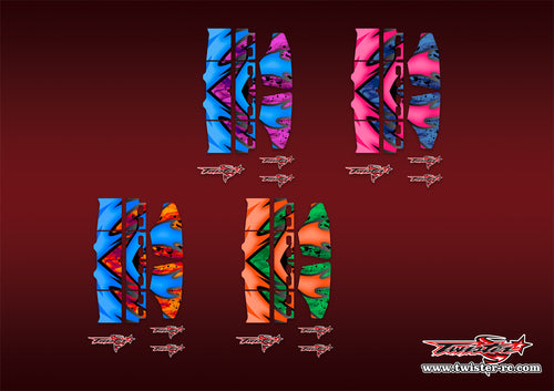 TR-TW-MA7 T-WORK'S Airflow Buggy Wing Metallic/Optical White Pattern Wrap ( Type A7 ) 4 colors