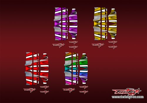 TR-TW-MA8 T-WORK'S Airflow Buggy Wing Metallic/Optical White Pattern Wrap ( Type A8 ) 4 colors