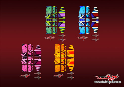 TR-TW-MA9 T-WORK'S Airflow Buggy Wing Metallic/Optical White Pattern Wrap ( Type A9 ) 4 colors