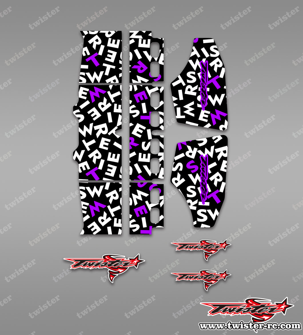 TR-TW-MT1 T-WORK'S Airflow Buggy Wing Optical White Pattern Wrap ( Type MT1 )4 Colors