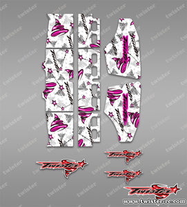 TR-TW-MT2 T-WORK'S Airflow Buggy Wing Optical White Pattern Wrap ( Type MT2 )4 Colors
